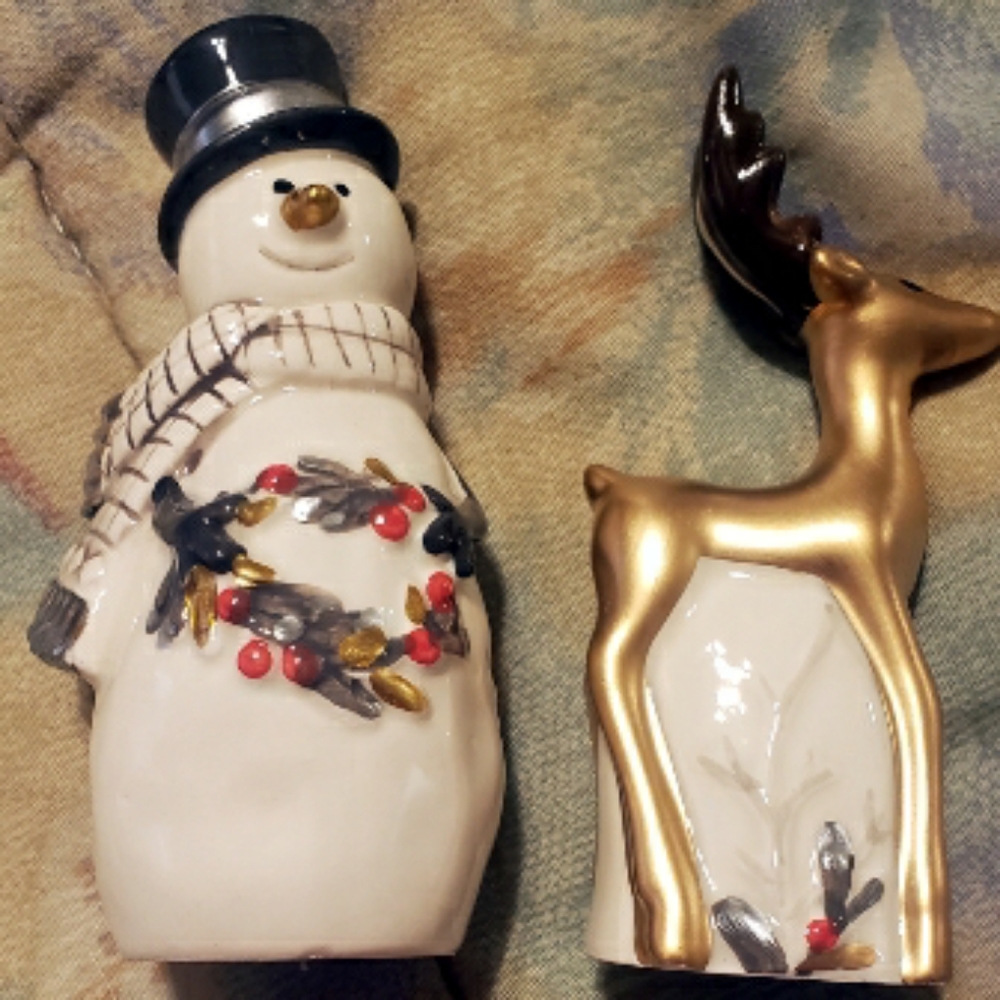 Wintry Woods Snowman Salt & Pepper Set